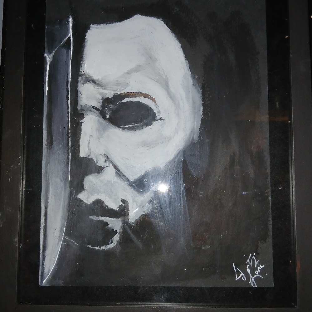 Hand drawn and framed, oil pastel paintings.